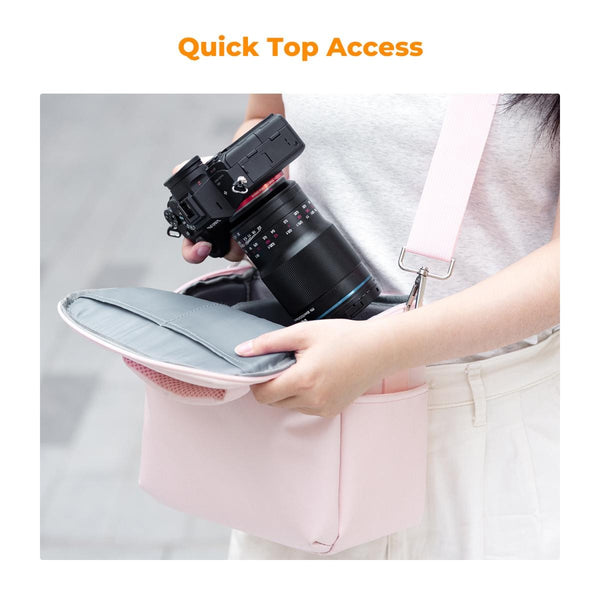 K&F Concept Cross-Body Camera Bag 5L (Pink) — alternate view