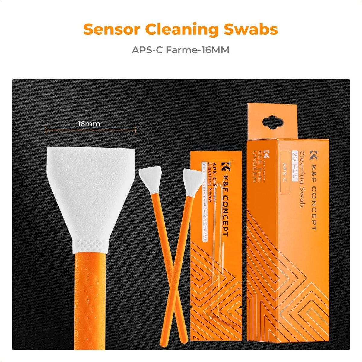 K&F Concept KF-1695 16mm APS-C Sensor Cleaning Swab Kit 20pcs