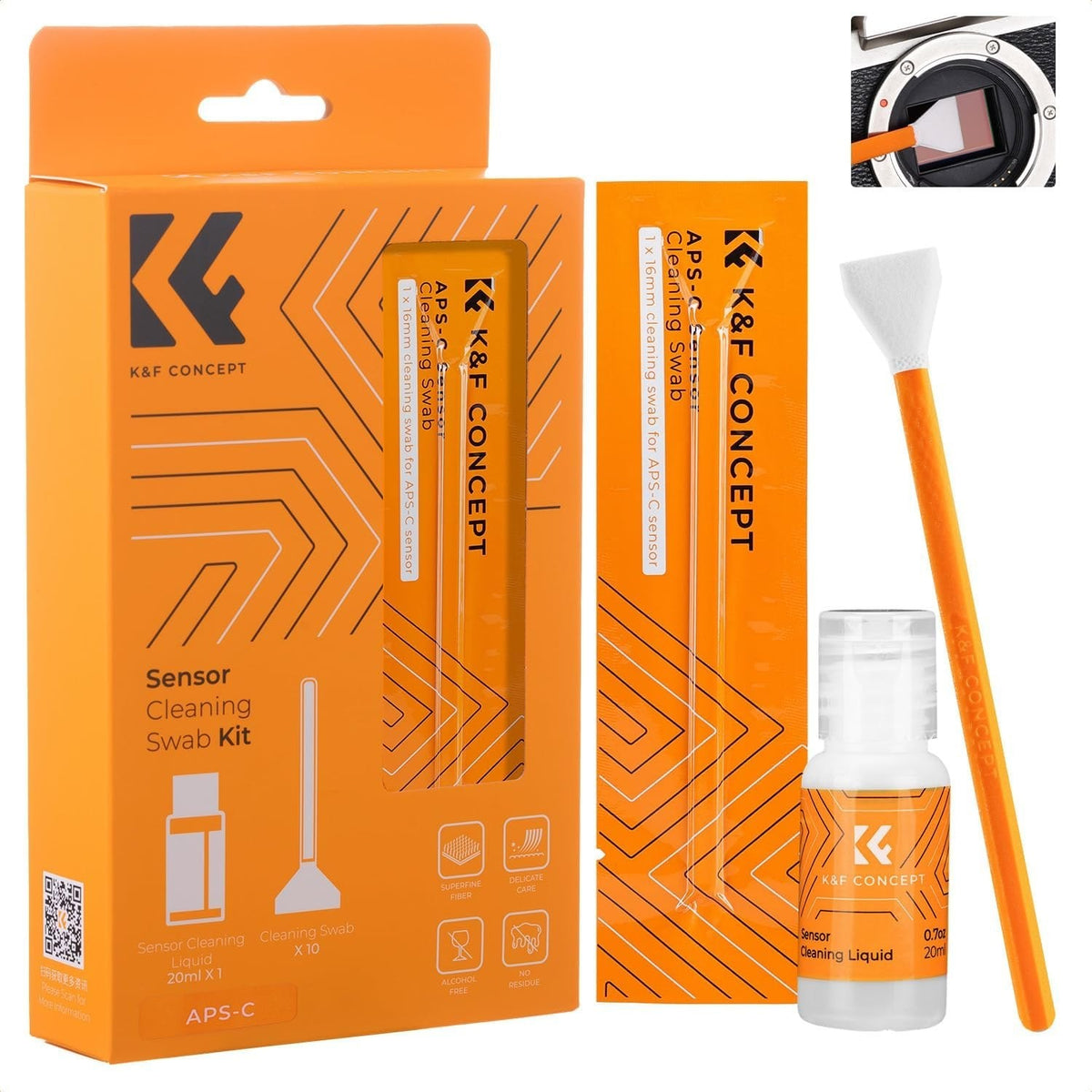 K&F Concept KF-1616 16mm APS-C Sensor Cleaning Swab Kit 10pcs