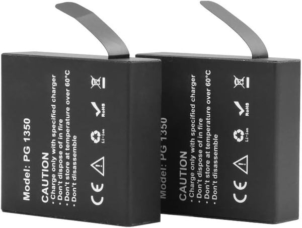 AKASO Battery Kit for Brave 7 LE (2 Batteries, Dual Charger) — alternate view