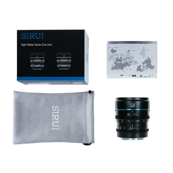 SIRUI Nightwalker 75mm T1.2 S35 Cine Lens for Canon RF (Black)